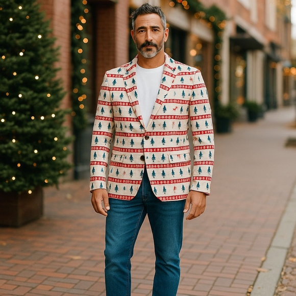 SUSLO COUTURE CHRISTMAS BLAZER - Picture 4 of 5